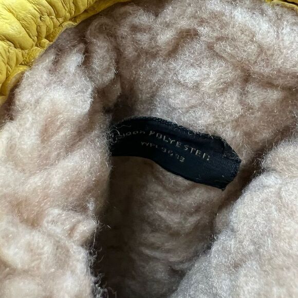 Grandoe Mens Medium Vintage Yellow Gloves Lined - Picture 5 of 7